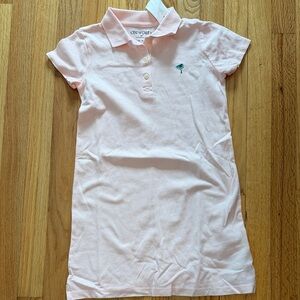 Crewcuts Light Pink Polo Dress with Palm Tree